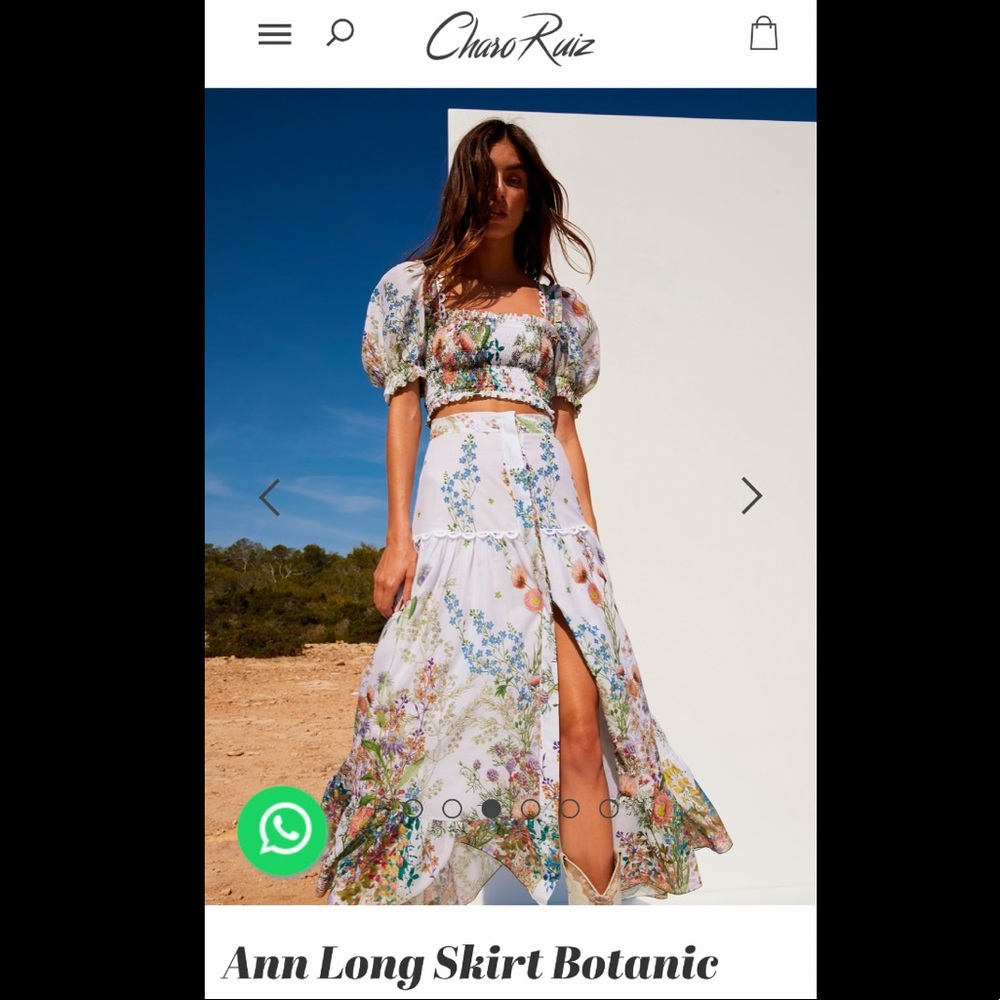 Charo Ruiz Ibiza Kareen Skirt and top set in Botanic Print. Worn once.